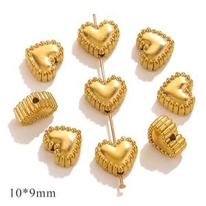 1 Piece Simple Classic Style Heart Shape Stainless Steel  Gold Color Women's Pendant h5 